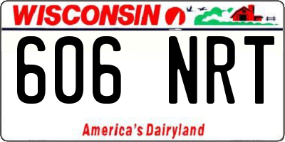 WI license plate 606NRT