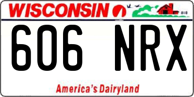 WI license plate 606NRX