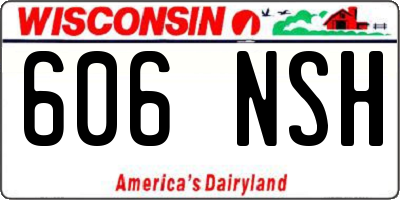 WI license plate 606NSH