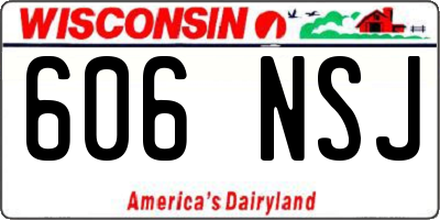 WI license plate 606NSJ