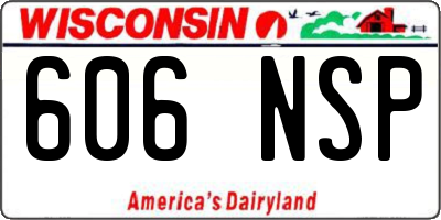 WI license plate 606NSP