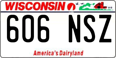 WI license plate 606NSZ