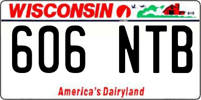 WI license plate 606NTB