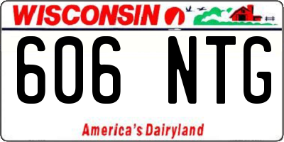 WI license plate 606NTG