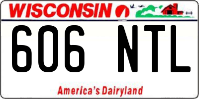 WI license plate 606NTL
