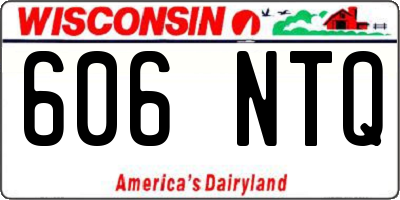 WI license plate 606NTQ
