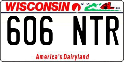 WI license plate 606NTR