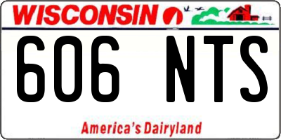 WI license plate 606NTS