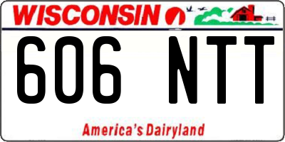 WI license plate 606NTT