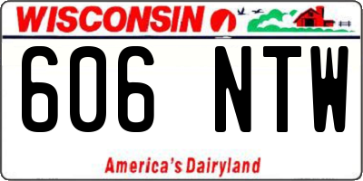 WI license plate 606NTW
