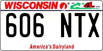 WI license plate 606NTX