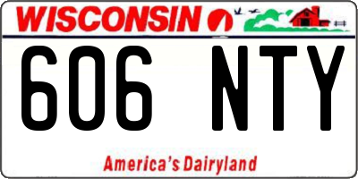WI license plate 606NTY