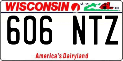WI license plate 606NTZ