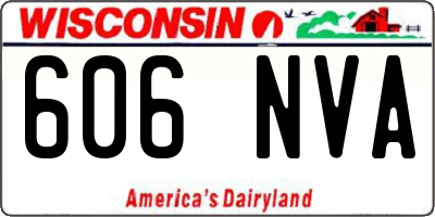 WI license plate 606NVA