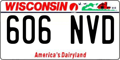 WI license plate 606NVD