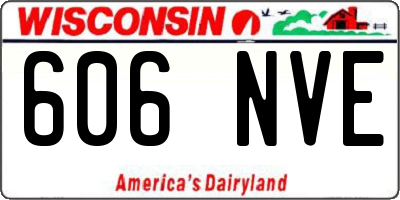 WI license plate 606NVE