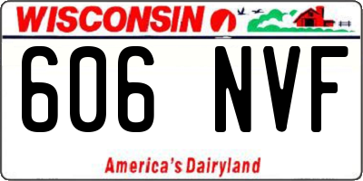 WI license plate 606NVF