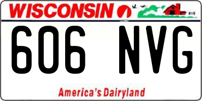 WI license plate 606NVG