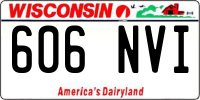 WI license plate 606NVI