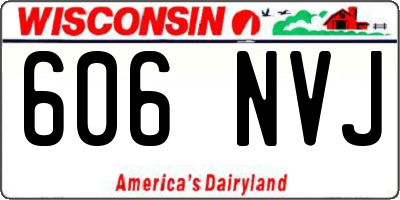 WI license plate 606NVJ