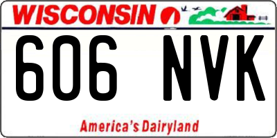 WI license plate 606NVK