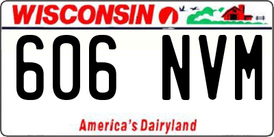 WI license plate 606NVM