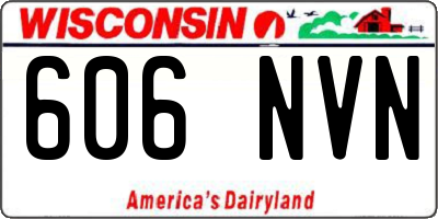 WI license plate 606NVN