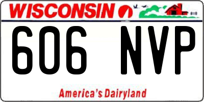 WI license plate 606NVP