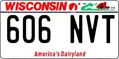 WI license plate 606NVT