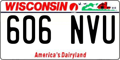 WI license plate 606NVU