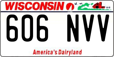WI license plate 606NVV
