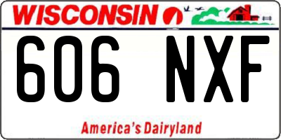 WI license plate 606NXF