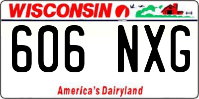 WI license plate 606NXG