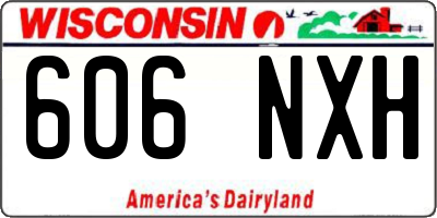 WI license plate 606NXH