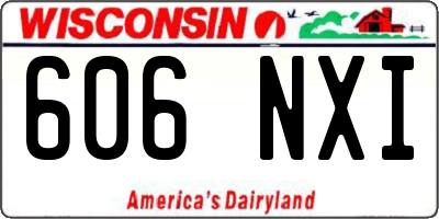 WI license plate 606NXI