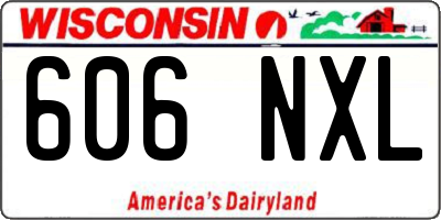 WI license plate 606NXL