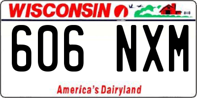 WI license plate 606NXM