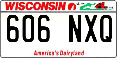 WI license plate 606NXQ
