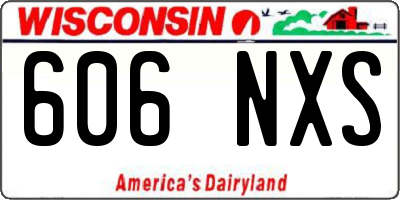 WI license plate 606NXS