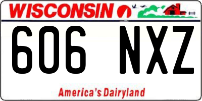 WI license plate 606NXZ