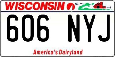 WI license plate 606NYJ