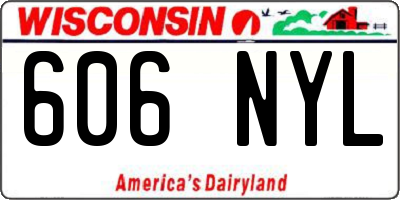 WI license plate 606NYL