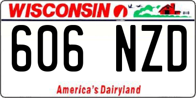 WI license plate 606NZD