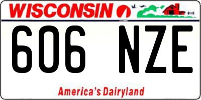 WI license plate 606NZE