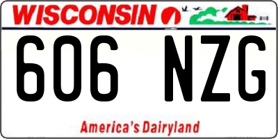 WI license plate 606NZG