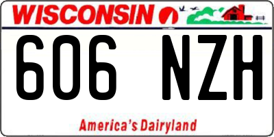 WI license plate 606NZH