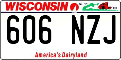 WI license plate 606NZJ