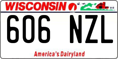 WI license plate 606NZL