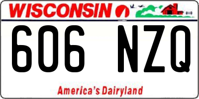 WI license plate 606NZQ
