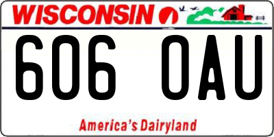 WI license plate 606OAU